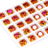Astral Pink Cushion Square Shape High Quality Glass Pointed Back Fancy Rhinestones WholesaleRhinestone
